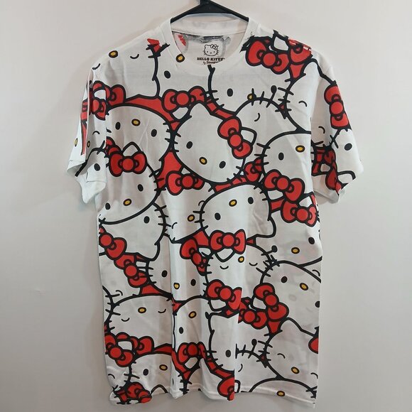 Hello Kitty Graphic T-Shirt S Allover Print Multicolor - Picture 1 of 15
